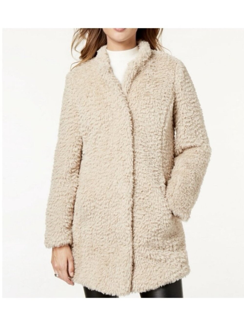 Kenneth Cole Faux Fur Teddy Coat